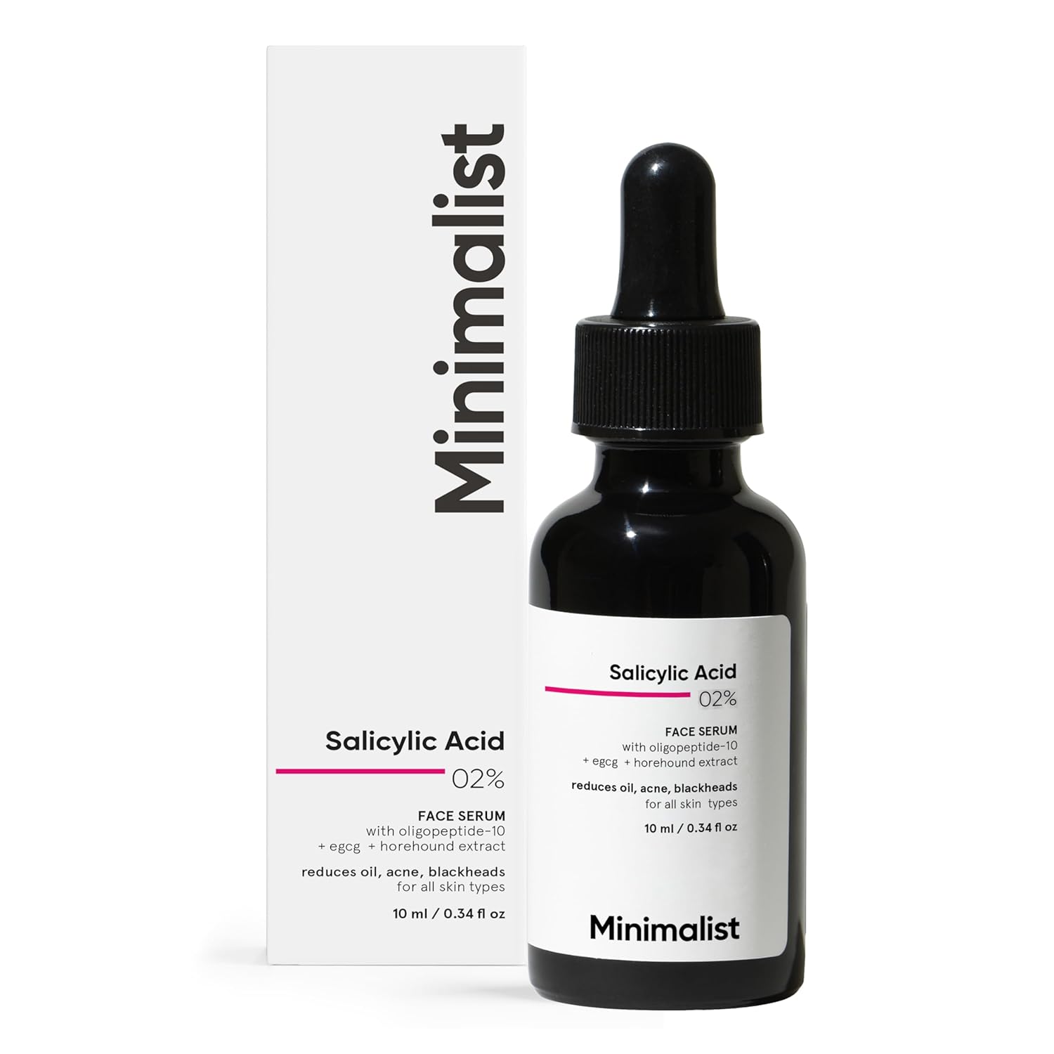 Minimalist Anti-Acne 2% Salicylic Acid Face Serum for All Skin Types | Reduces Blackheads,Oiliness, Excess Oil & Bumpy Texture | BHA Based Exfoliant | 10ml - Image 4