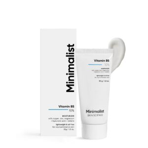 Minimalist Dehydrated Skin Moisturizer with 10% Vitamin B5 for Oily & Acne-Prone Skin | Oil-Free Hydration & Lightweight Gel Formula for Damaged Barrier Repair | Fast-Absorbing & Non-Sticky Lightweight Winter Cream For Women & Men | Fragrance-Free | 30grams